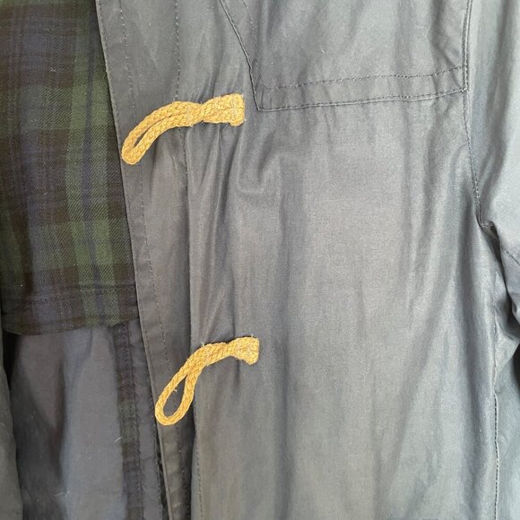 AllSaints Spitalfields Hooded Jacket Small Navy Green Plaid Lining - Small - Picture 3 of 7